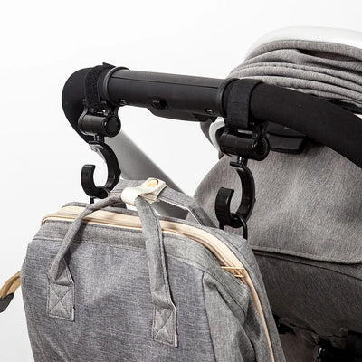 Stroller Hooks, 2-Pack, 360° Rotating