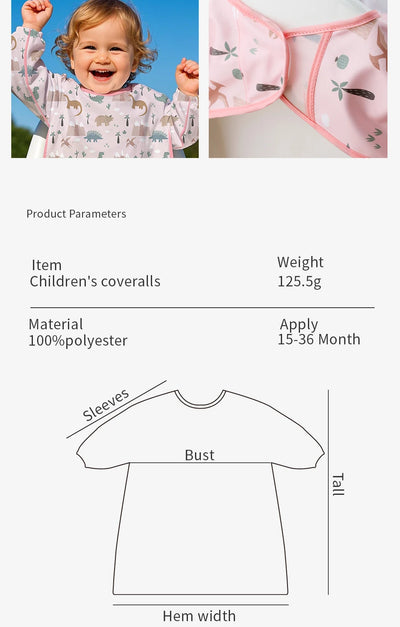 Long-Sleeve Waterproof Smock Bib