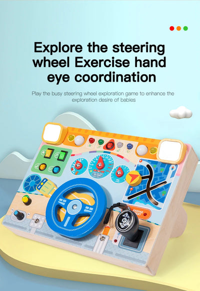 Wooden Pretend-Play Car Dashboard