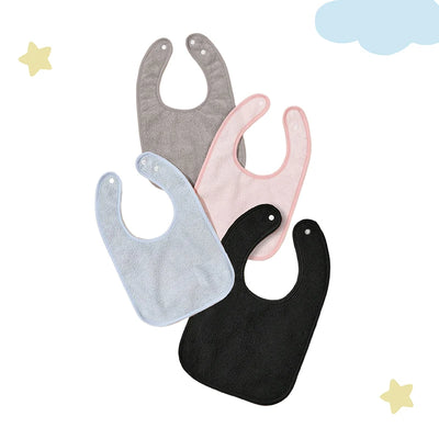 Waterproof Bandana Bibs, 3 or 4 Pack, 4-pack, blush & grey
