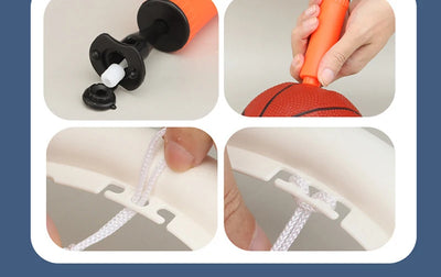 Kids' Wall-Mount Basketball Hoop with Ball