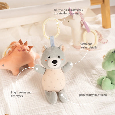 Plush Hanging Animal Rattle for Strollers