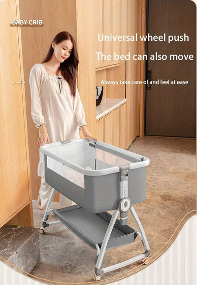 Bedside Baby Crib, Foldable and Height Adjustable, product photo 4