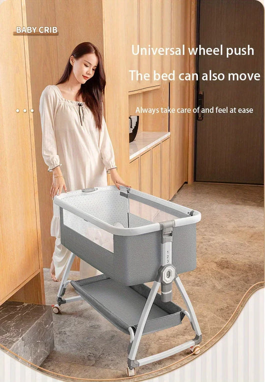 Bedside Baby Crib, Foldable and Height Adjustable, product photo 4