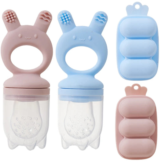 Silicone Fruit Feeder & Freezer Tray Set