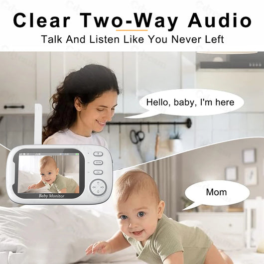 Video Baby Monitor, 3.5 in Screen with Night Vision, product photo 1