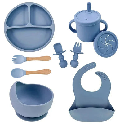 Silicone Baby Feeding Set, 6/7/9 Pieces