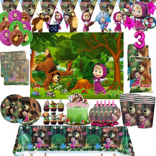 Bear & Girl Themed Birthday Party Supplies