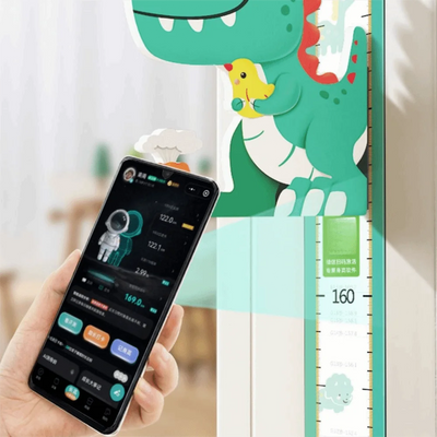 3D Animal Height Chart Wall Stickers
