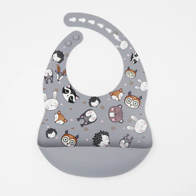 Silicone Baby Bib with Food-Catching Pocket
