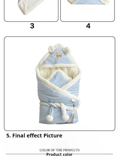 Hooded Winter Baby Wrap Blanket