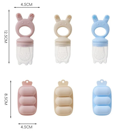 Silicone Fruit Feeder & Freezer Tray Set