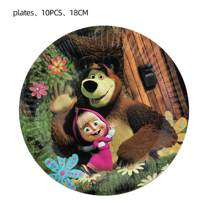 Bear & Girl Themed Birthday Party Supplies