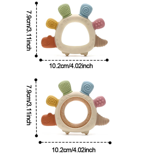 Dinosaur Silicone Teether, BPA-Free, product photo 2