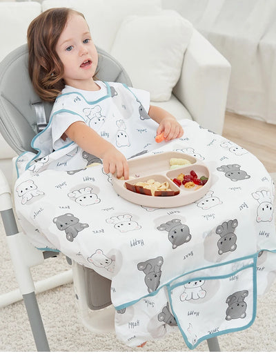 Waterproof Bib Coverall for High Chairs