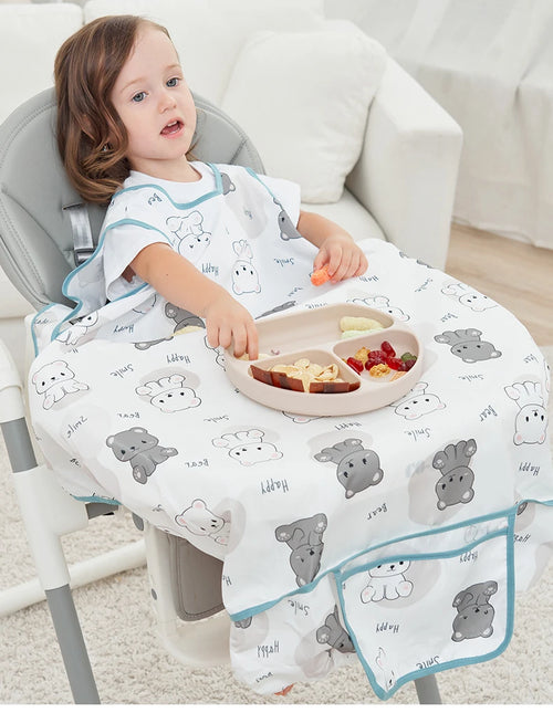 Waterproof Bib Coverall for High Chairs