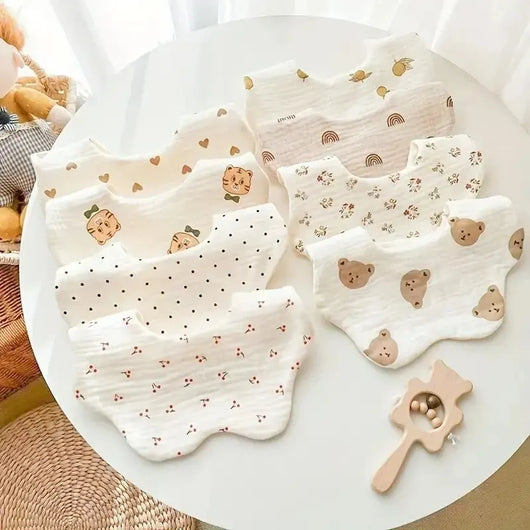 Cotton Muslin Baby Bibs, 3 Pack, product photo 1