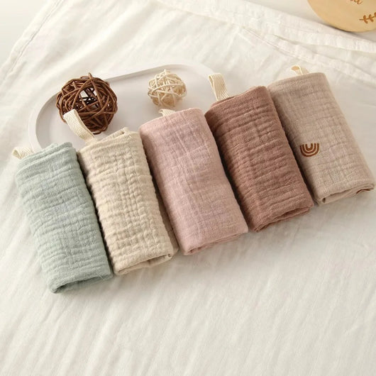 Muslin Baby Washcloths, 6-Layer Cotton, 3 or 5 Pack, product photo 1