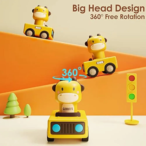 Press-and-Go Animal Race Cars