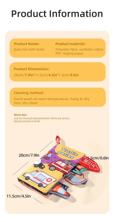 Soft Cloth Book for Babies, 4 Pages