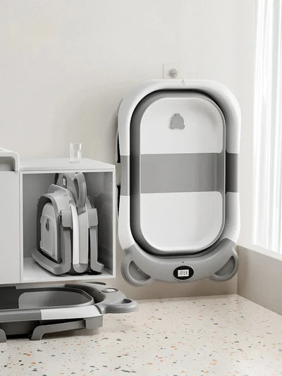Collapsible Baby Bathtub with Thermometer, product photo 2