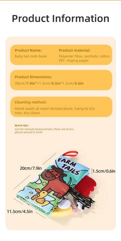 Soft Cloth Book for Babies, 4 Pages
