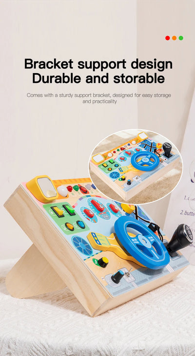 Wooden Pretend-Play Car Dashboard