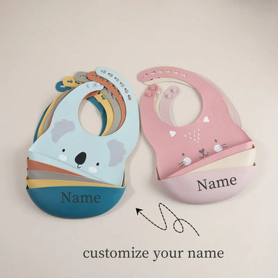 Silicone Baby Bib with Food-Catching Pocket