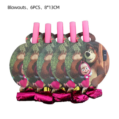 Bear & Girl Themed Birthday Party Supplies