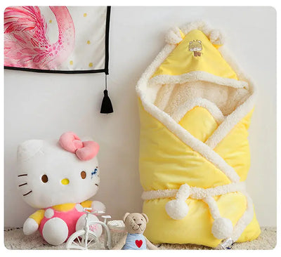 Hooded Winter Baby Wrap Blanket