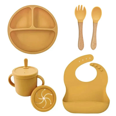 Silicone Baby Feeding Set, 6/7/9 Pieces