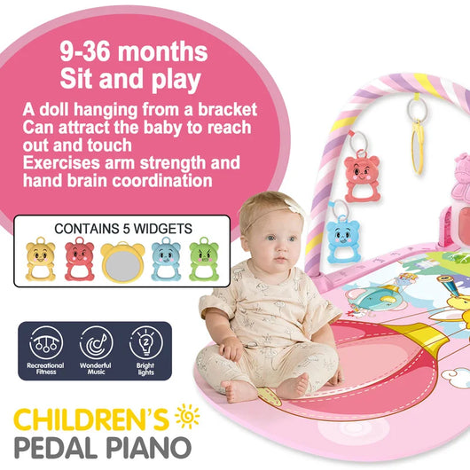 Baby Play Gym with Kick Piano Mat