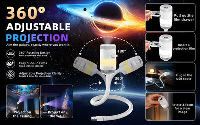 Galaxy Star Projector with Story Slides