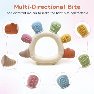 Dinosaur Silicone Teether, BPA-Free, product photo 4