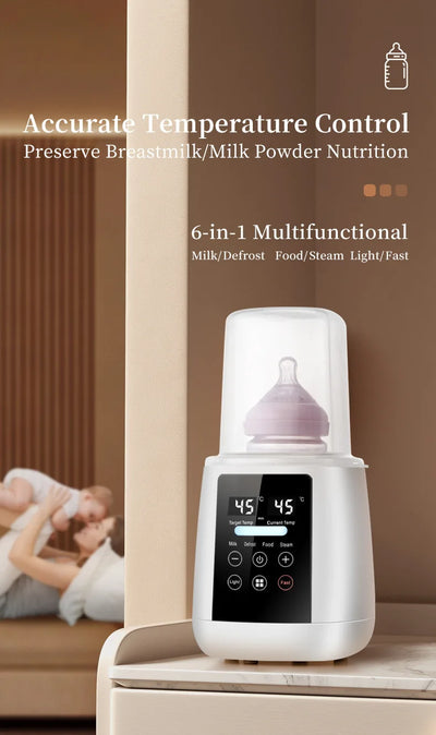 6-in-1 Baby Bottle Warmer with LCD, US Plug, product photo 6