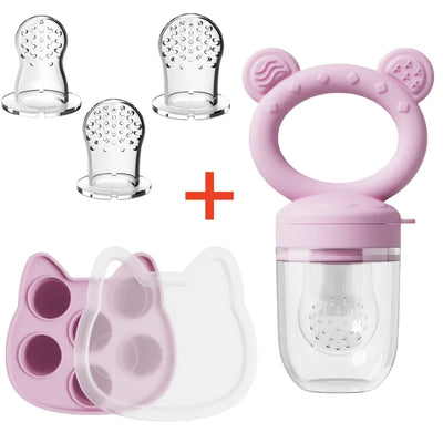 Silicone Fruit Feeder & Freezer Tray Set