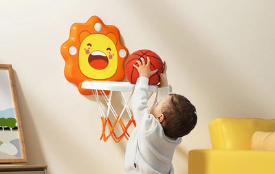 Kids' Wall-Mount Basketball Hoop with Ball