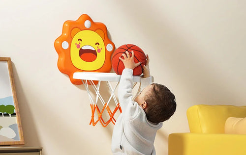 Kids' Wall-Mount Basketball Hoop with Ball