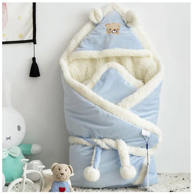 Hooded Winter Baby Wrap Blanket