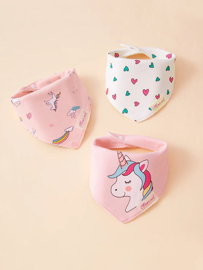 Cotton Bandana Drool Bibs, 3-Pack