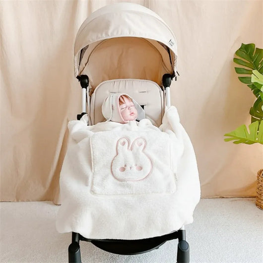 Fleece Stroller & Carrier Blanket with Snaps, 31 × 33 in