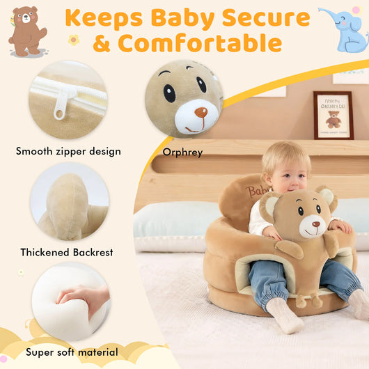 Plush Animal Baby Floor Seat for Learning to Sit