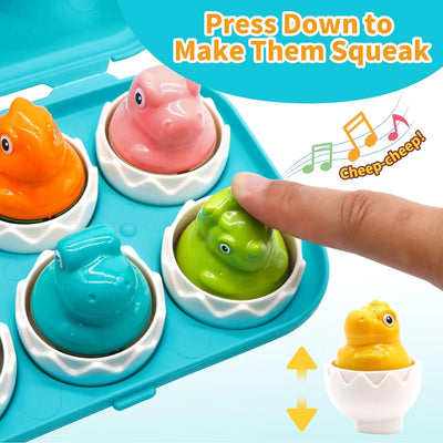 Color & Shape Matching Eggs Toy, 12 Pieces