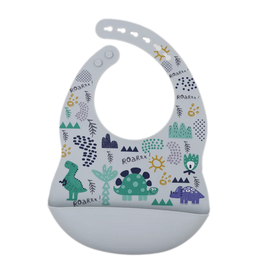 Silicone Baby Bib with Food-Catching Pocket