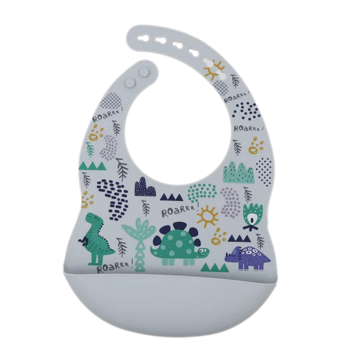 Silicone Baby Bib with Food-Catching Pocket