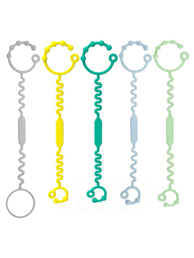 Silicone Toy Straps, 5-Pack
