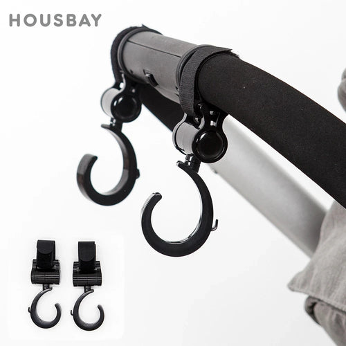 Stroller Hooks, 2-Pack, 360° Rotating
