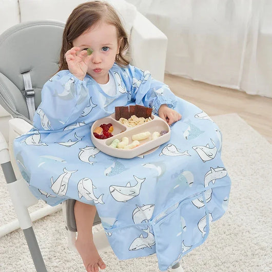 Waterproof Bib Coverall for High Chairs