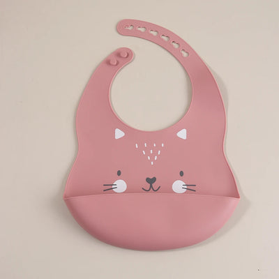 Silicone Baby Bib with Food-Catching Pocket