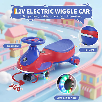12V Electric Wiggle Car with Pedal & Lights